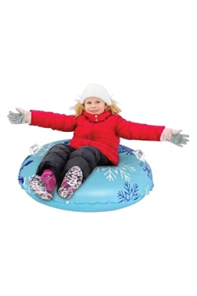 OEM Sanie gonflabilă pentru copii cu mânere de siguranță întărite și scaun adânc, Albastru-Alb, 92 cm