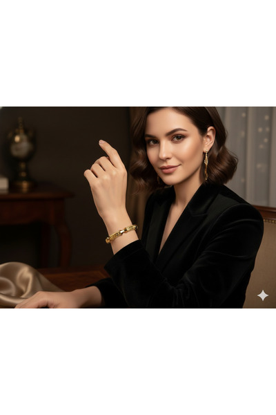 stainless steell Altın Renk Modern Tasarım Bileklik