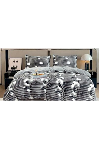Cocolino Fluffy double bed linen made of artificial rabbit fur 4 pieces, LBIB3