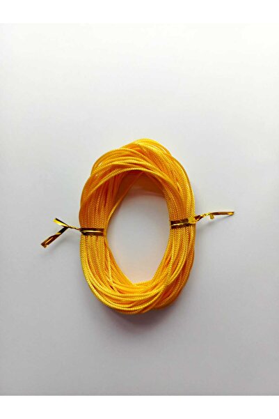 Eskişehir hobi sanat 1 mm 20 Meters Yellow Color Parachute Cord Macrame Bracelet Necklace Jewelry Design Beading Hair Braiding Cord