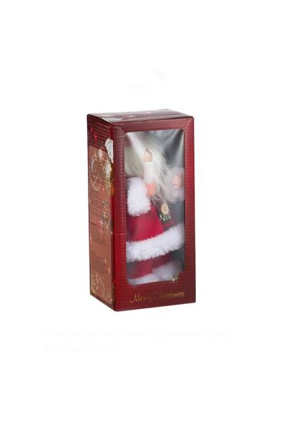 NIRAPH Santa Claus Figurine with Checkered Jacket 35 cm,