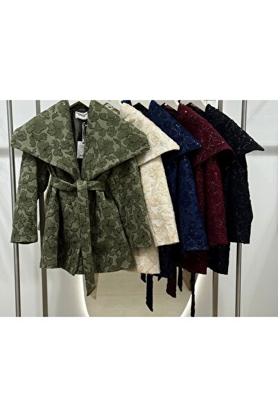 BZ BUTİK Payetli premium mont lacivert