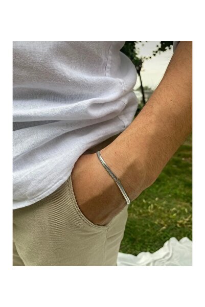 Çelik İtalyan Zincir Bileklik Unisex