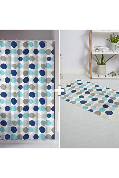 Zethome Kupaonska prostirka i Jedno krilo zavese za tuš 1x180x200 set kupaoni...