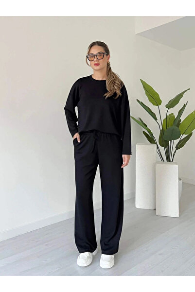 Seçkin Trend Costum modal cu mâneci negre