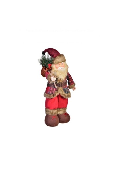 NIRAPH Santa Claus Figurine with Checkered Jacket 35 cm,