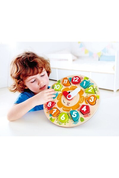 Hape Colorful and Fun Wooden Educational Clock