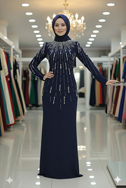 Aynur Tesettür ملابس تشيونغتشونغ الإسلامية من قماش الكريب مع طباعة رقمية لحجر...