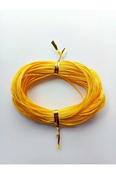 Eskişehir hobi sanat 1 mm 25 Meters Yellow Color Parachute Cord Macrame Bracelet Necklace Jewelry Design Beading Hair Braiding Cord