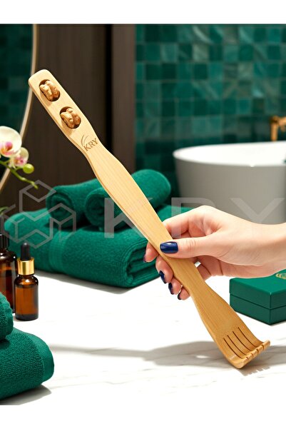 KRY Bambu Sırt Kaşıyıcı 47 cm – Doğal Ahşap Masaj Aparatı & Rahatlatıcı Kaşıma Çubuğu
