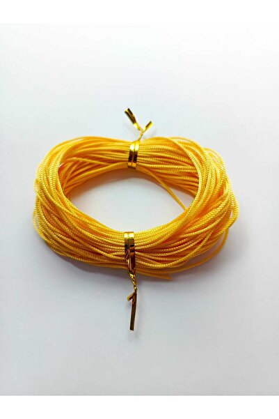 Eskişehir hobi sanat 1 mm 25 Meters Yellow Color Parachute Cord Macrame Bracelet Necklace Jewelry Design Beading Hair Braiding Cord