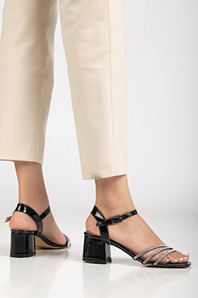 mysticaluxe Shoes Women's Black Stone New Season Evening Dress Shoes 0502