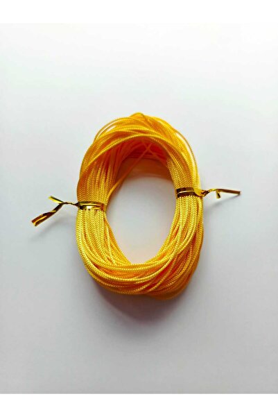 Eskişehir hobi sanat 1 mm 20 Meters Yellow Color Parachute Cord Macrame Bracelet Necklace Jewelry Design Beading Hair Braiding Cord