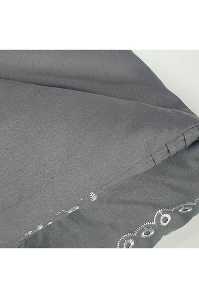 Reiashn Aisel Dark Gray Embroidered 7-Piece Summer Double Bedspread