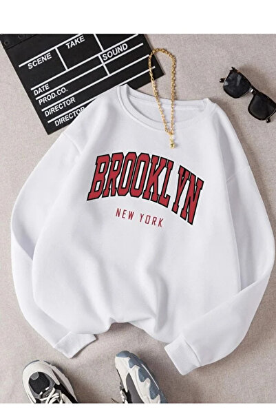 Mayer Butik Hanorac gros Brooklyn New York, imprimat, supradimensionat