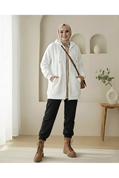 HİJABAYA Світшот з капюшоном, кишенями та блискавкою