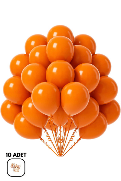 BALOMİS Turuncu Parti Balonu Helyum Uyumlu Organizasyon Süsleme