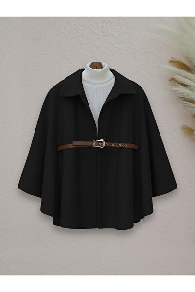 HİJABAYA Καστανό πανσό με κουμπιά στους ώμους και ζώνη στη μέση