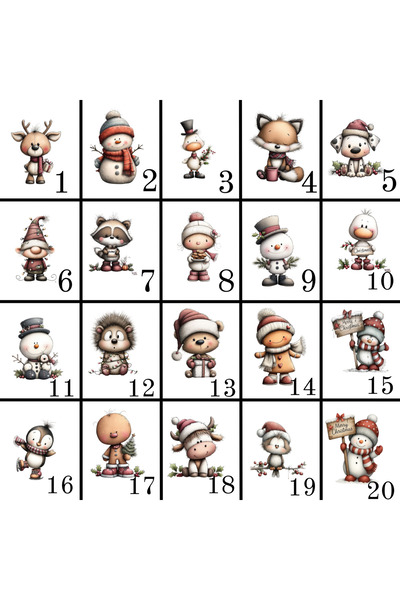 Nice events Yılbaşı temalı masa süsü ayaklı küçük pano 28-40 cm farklı ölçülerde