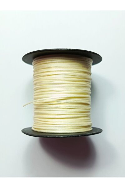 Eskişehir hobi sanat 1 mm 100 Meters Oyster Cream Color Waxed Cord Horsehair Leather Sewing Necklace Jewelry Design Bracelet Cord