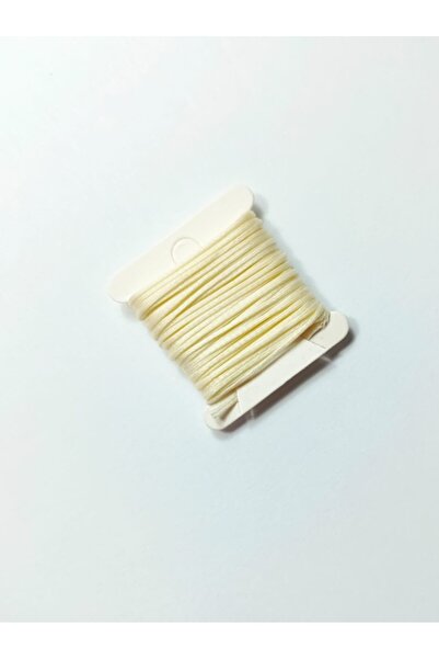 Eskişehir hobi sanat 1 mm 5 Meters Oyster Cream Color Waxed Cord Horsehair Leather Sewing Necklace Jewelry Design Bracelet Cord