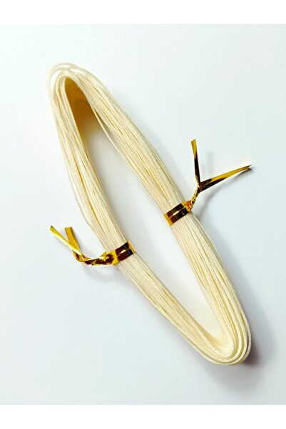 Eskişehir hobi sanat 1 mm 20 Meters Oyster Cream Color Waxed Cord Horsehair Leather Sewing Necklace Jewelry Design Bracelet Cord