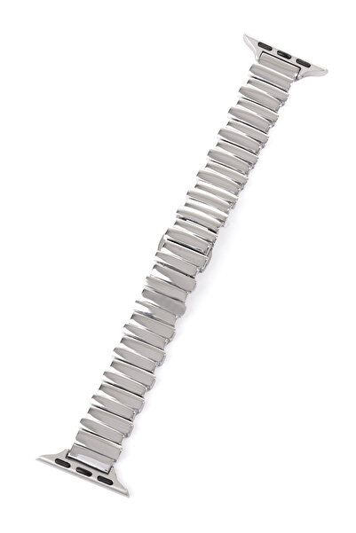 Quse Armis Steel Band Compatible with Apple Watch Slim Design – Silver – Series 10/11 42mm & 41Mm/40Mm/38Mm