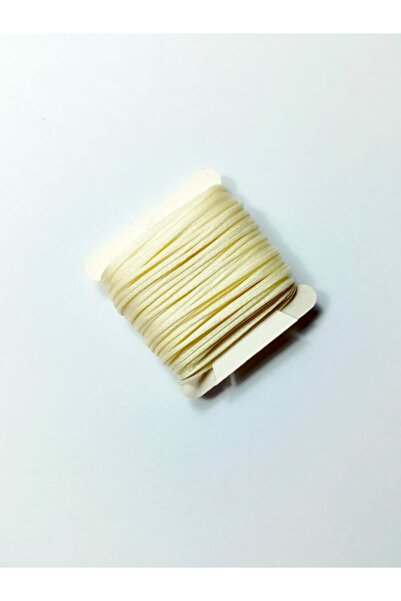 Eskişehir hobi sanat 1 mm 10 Meters Oyster Cream Color Waxed Cord Horsehair Leather Sewing Necklace Jewelry Design Bracelet Cord