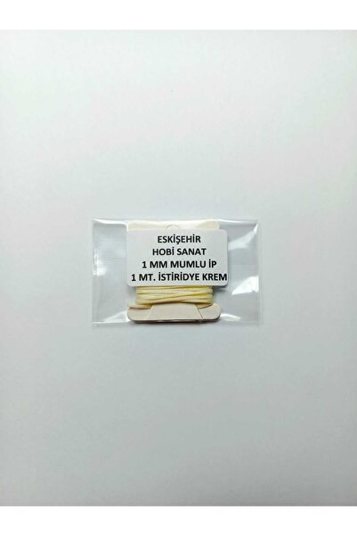 Eskişehir hobi sanat 1 mm 1 Meter Oyster Cream Color Waxed Cord Horsehair Leather Sewing Necklace Jewelry Design Bracelet Cord