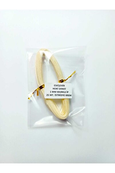 Eskişehir hobi sanat 1 mm 25 Meters Oyster Cream Color Waxed Cord Horsehair Leather Sewing Necklace Jewelry Design Bracelet Cord