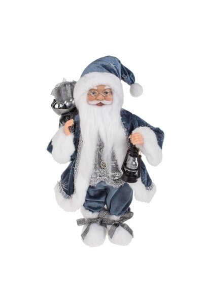 OEM Decorative Santa Claus Figurine with Sack & Lantern - 31 cm