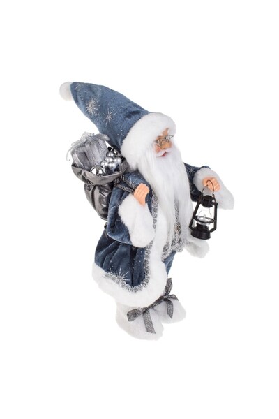 OEM Decorative Santa Claus Figurine with Sack & Lantern - 31 cm
