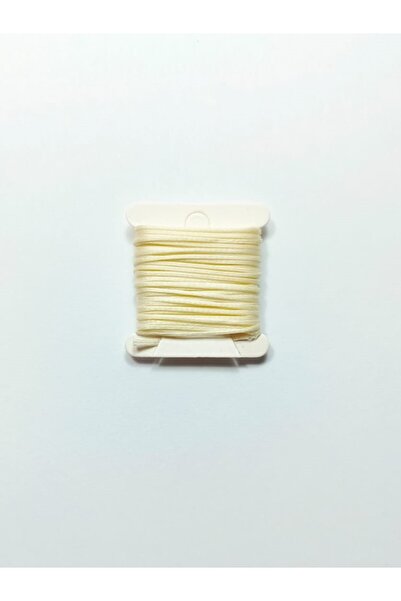 Eskişehir hobi sanat 1 mm 5 Meters Oyster Cream Color Waxed Cord Horsehair Leather Sewing Necklace Jewelry Design Bracelet Cord