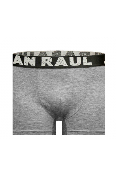 DeepSEA Men's Grey-White Cotton Stretch Fabric Boxer Set of 2 – Ultra Comfort – Large Size Boxer 2603116