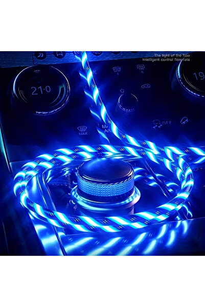 OEM 3 in 1 Charging Cable with LED – iPhone/Type-C/Micro, 1m, Durable TPE