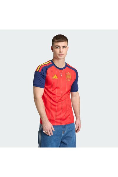adidas İspanya 2026 Dünya Kupası İç Saha Forması Erkek Futbol Forması Kırmızı