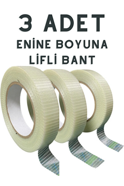 İBA Lifli Bant Enine Boyuna 3 Adet 25mm 50mt
