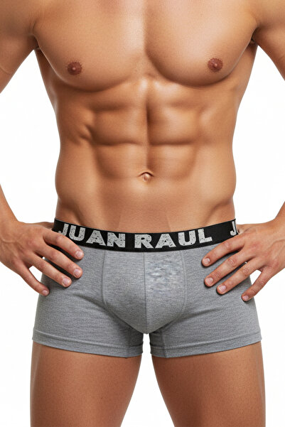 DeepSEA Men's Grey-White Cotton Stretch Fabric Boxer Set of 2 – Ultra Comfort – Large Size Boxer 2603116