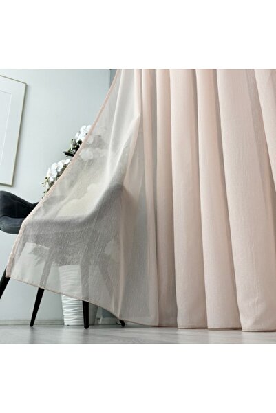 CumparaMisim Crystal Curtain IN type full, Plain pink, 140cm width x 260cm height, with rod loop