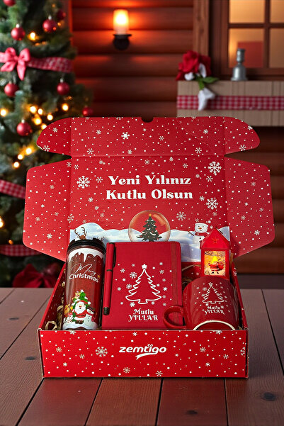 Zemtigo Merry Christmas Termos & Kupa & Mutlu Yıllar Defter Ve Kalem & Yılbaş...