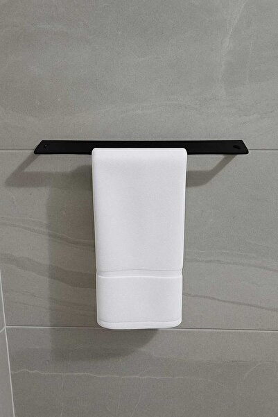 ESC STEEL BANYO HAVLU TUTACAĞI DUVAR TİPİ SİYAH ( 2 ADET VİDA DÜBEL DAHİL ) P...