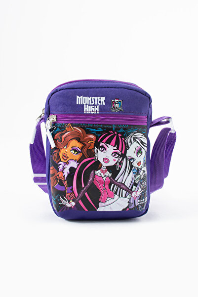 Kingston Hill Geantă de umăr pentru copii Monster High – 3 compartimente – țe...