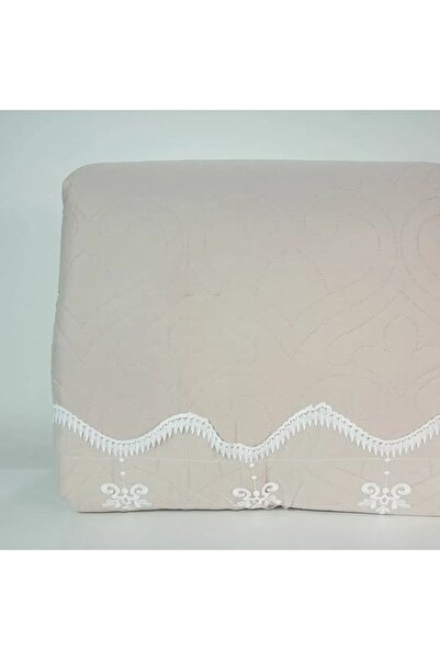 Reiashn Romantic dark beige lace summer bedspread, single and a half size