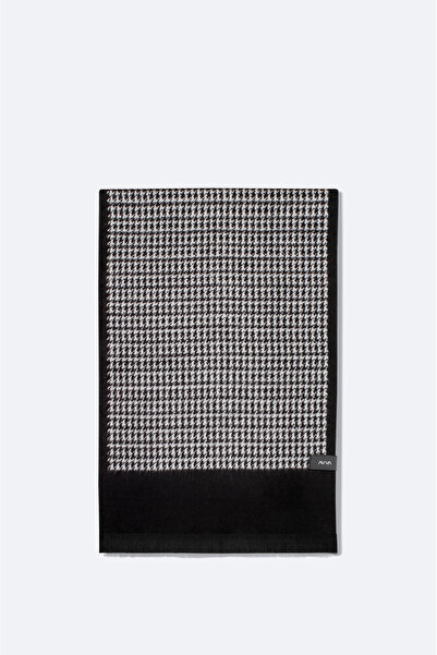 Avva Men's Black Patterned Tassel Shawl A52Y9405