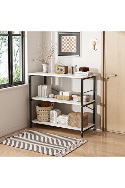DASEN Durable White 3-Tier Kitchen Storage Rack, Multi-tier Organizer for Kitchen, Living room,