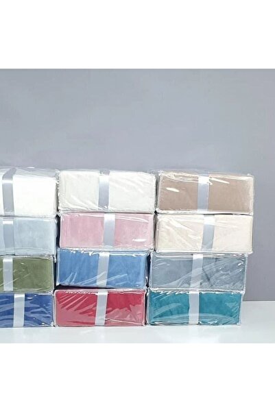 Reiashn 3-piece fitted sheet set, light gray, 100% cotton, double