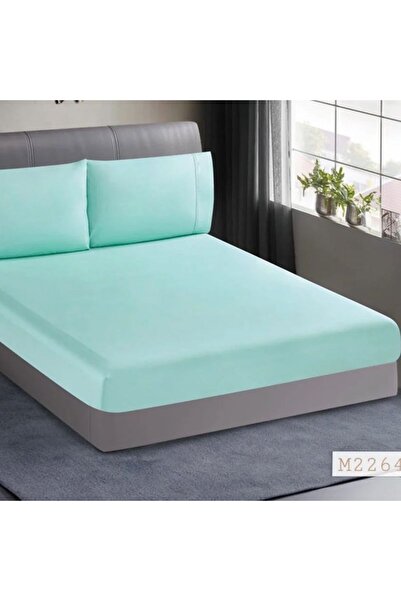 Reiashn 3-piece fitted sheet set, Tiffany color, 100% cotton, single and a half size