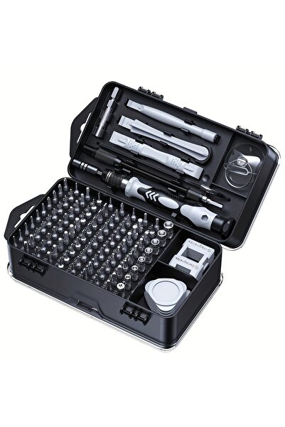 None 114-in-1 Precision Screwdriver Set, Magnetic CRV Bits for iPhone Laptop Repair, Non-Slip Handle Case