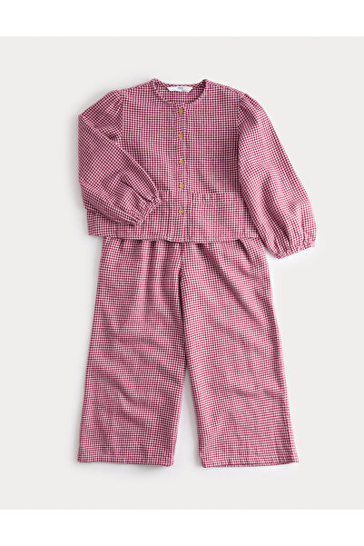 Marks & Spencer Pamuklu Kareli Takım (2-8 Yaş)