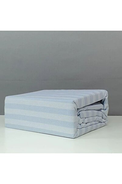 Reiashn Hotel-style striped duvet cover, sky blue, summer color, double